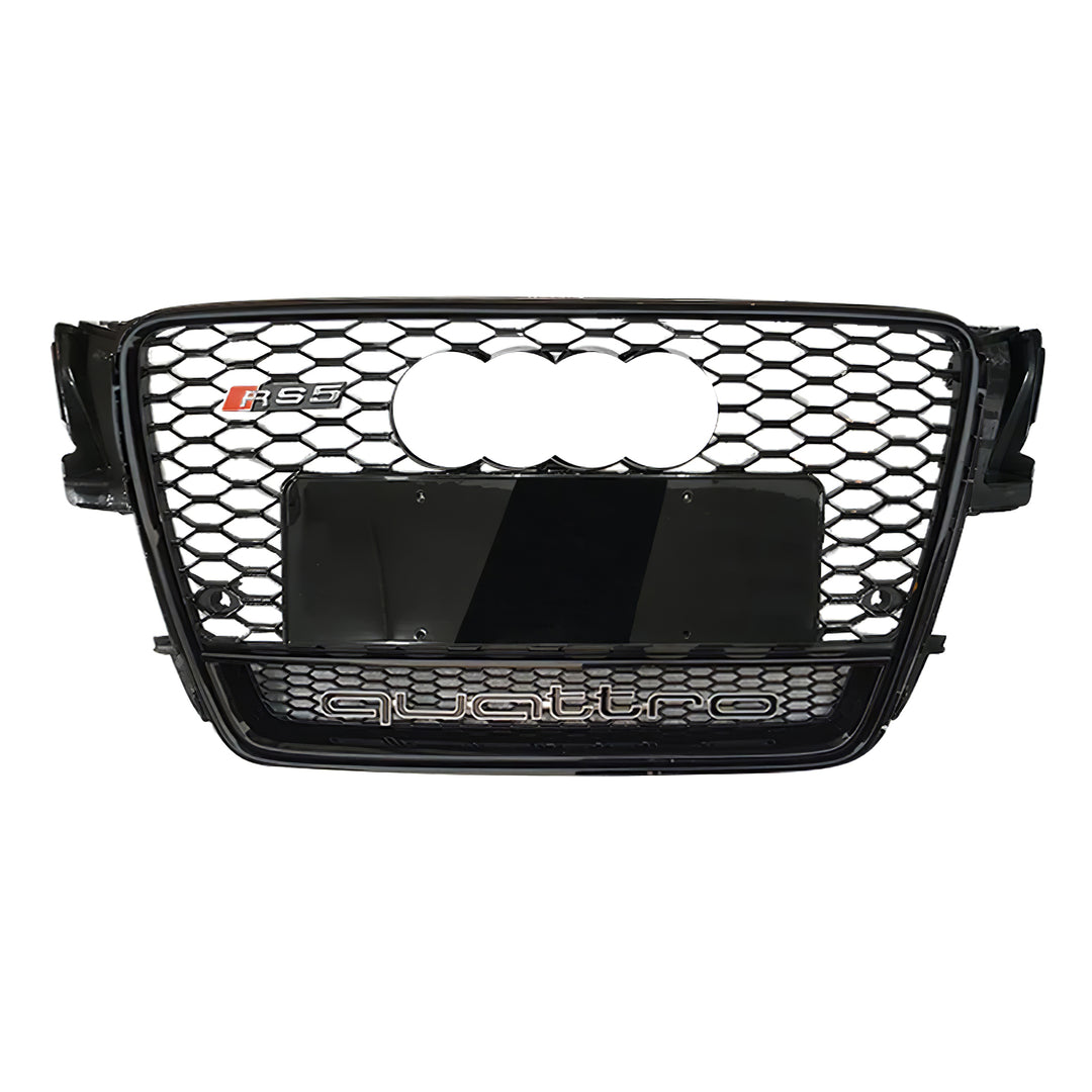 2009-2011 Audi RS5 Honeycomb Grille With Quattro In Lower Mesh For Audi A5 S5 B8