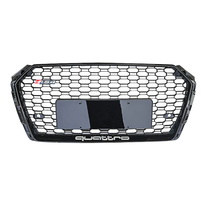 2017-2019 Audi RS4 Honeycomb Front Grille For Audi A4 S4 B9 No Emblem