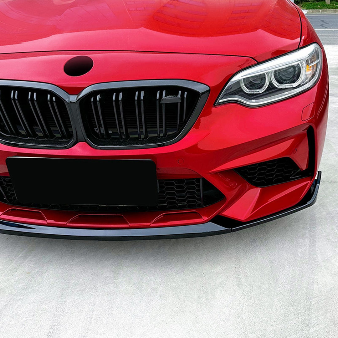 Front Bumper Spoiler Lip Kit For BMW 2 Series F87 M2 Coupe 2016 2017-2021 Black
