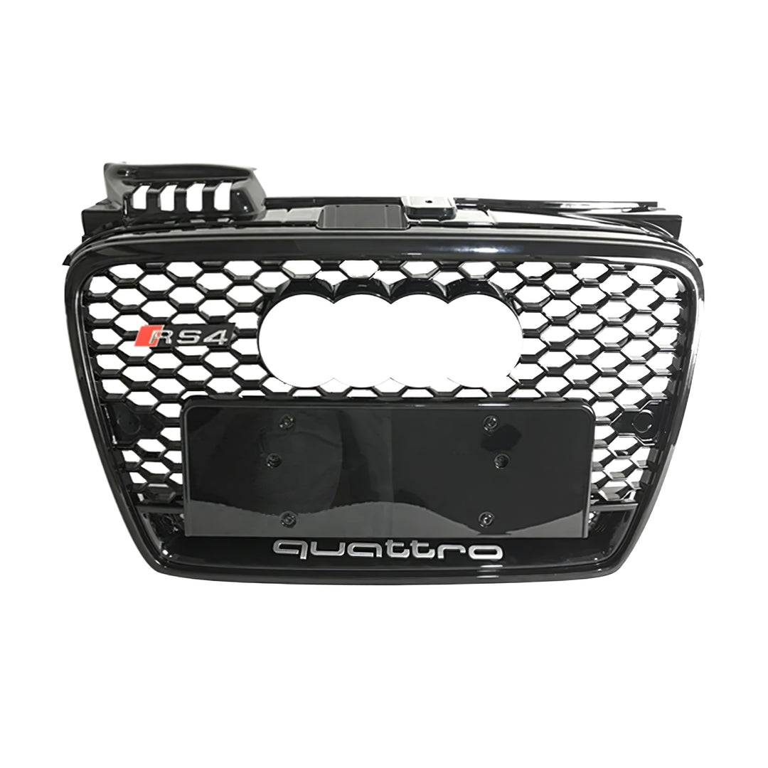 2005-2007 Audi RS4 style Honeycomb Front Grille For Audi A4 B7 Non S-Line With Black Emblem