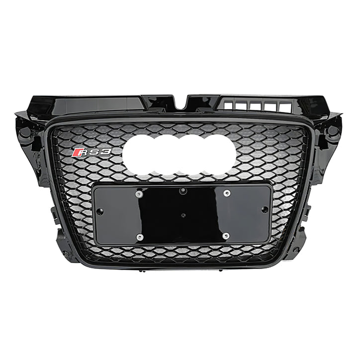 2008-2012 Audi RS3 Style Honeycomb Front Grille For Audi A3 S3 8P.5 8PA With Black Emblem