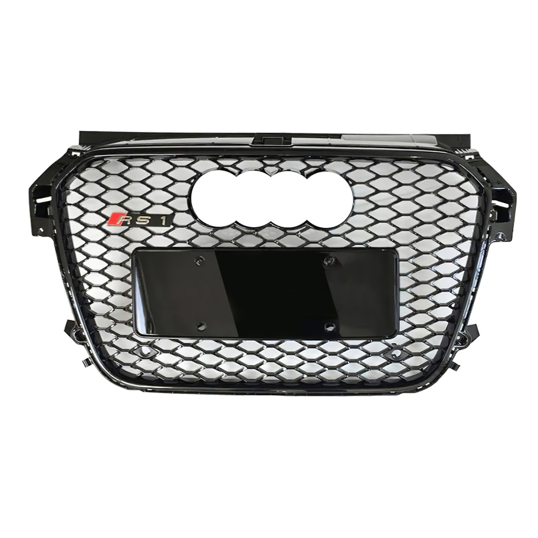 2011-2015 Audi RS1 Style Honeycomb Front Grille For Audi A1 S1 With Black Emblem