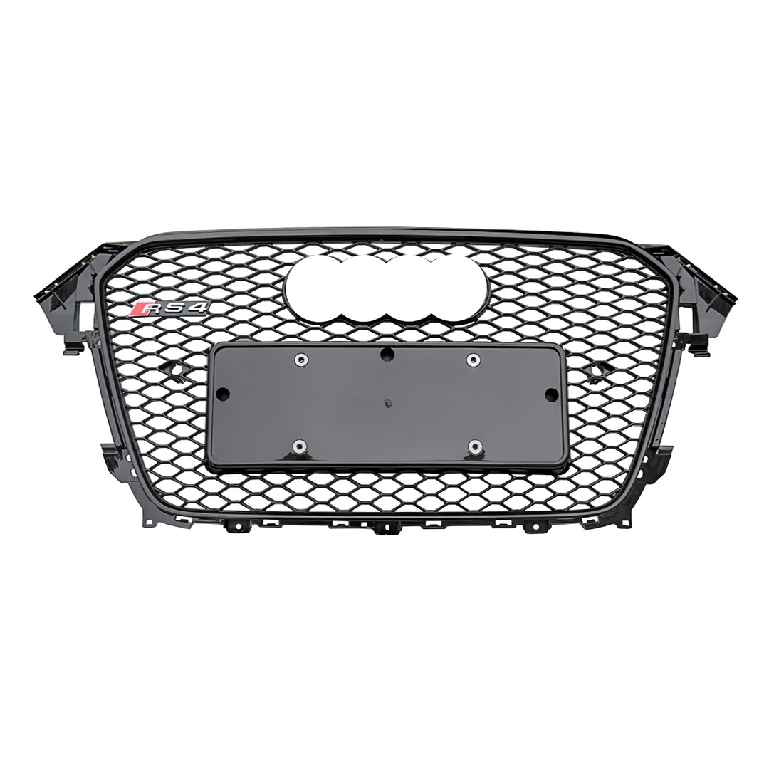 2013-2016 Audi RS4 Honeycomb Front Grille For Audi A4 S4 B8.5 With Black Emblem