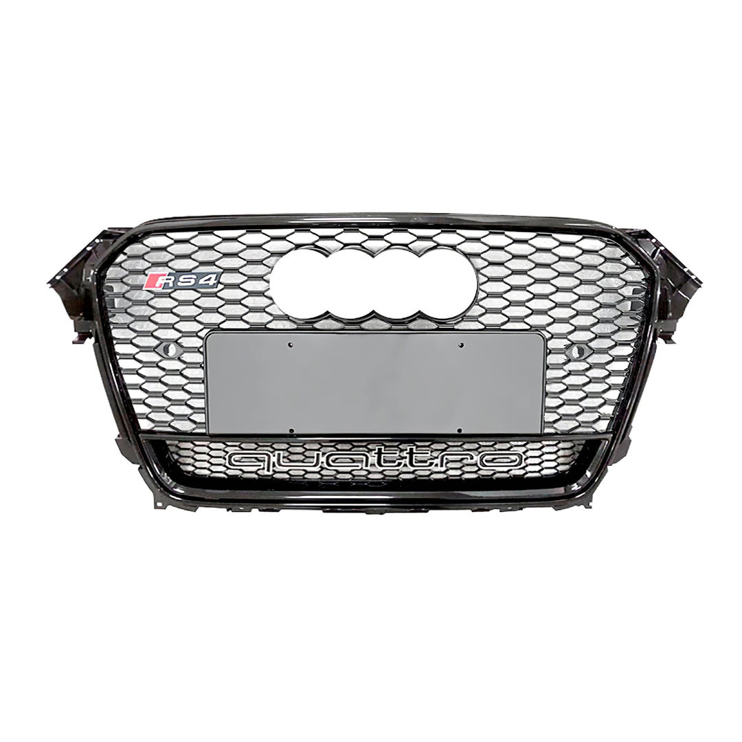 2013-2016 Audi RS4 Honeycomb Grille With Lower Mesh Quattro For Audi A4 S4 B8.5