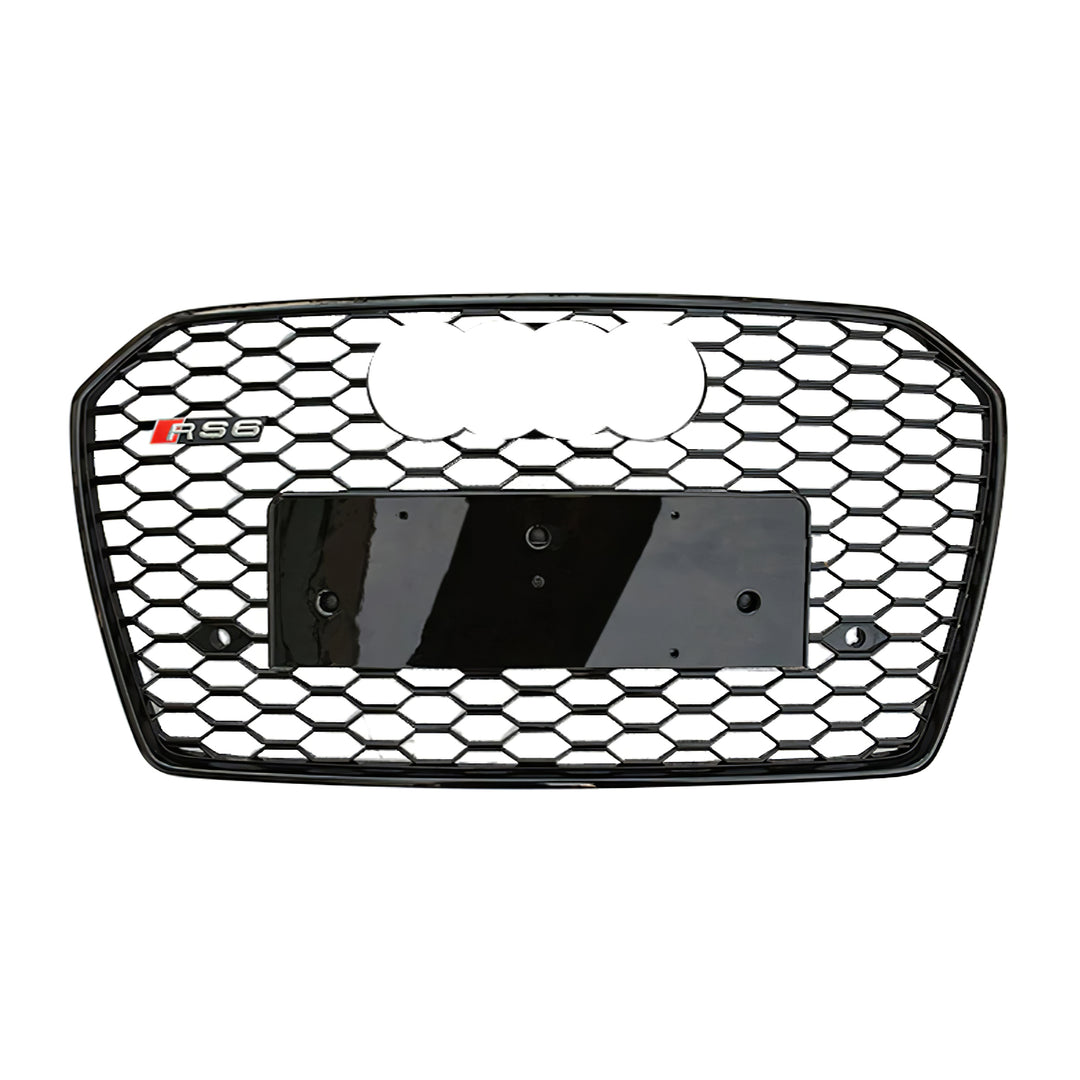 2016-2018 Audi RS6 Honeycomb Grille For Audi A6 S6 S7.5 With Black Emblem