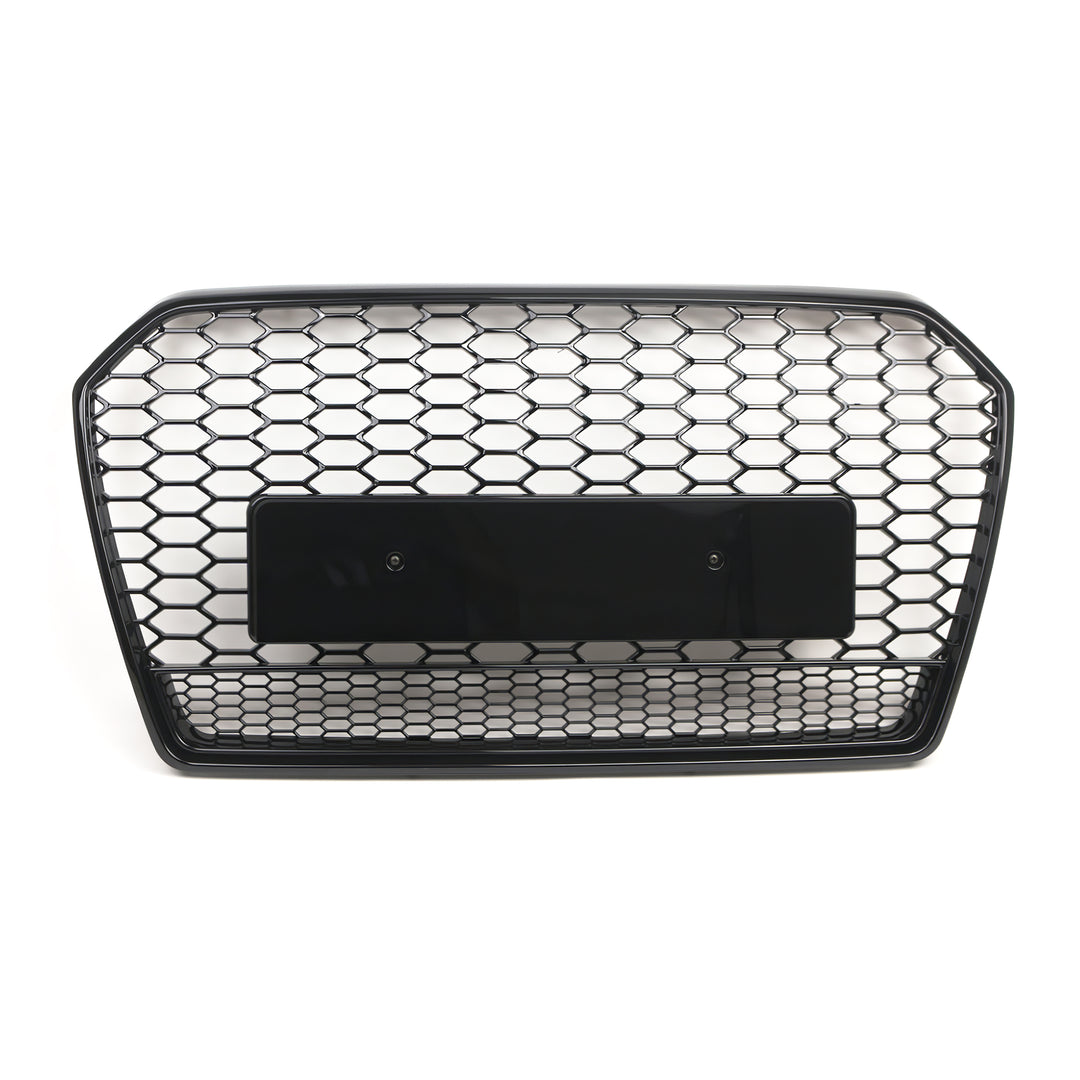 2016-2018 Audi RS6 Honeycomb Grille with Lower Mesh Quattro For Audi A6 S6 C7.5 No Emblem