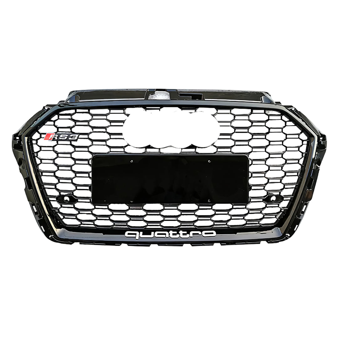 2017-2019 Audi RS3 Honeycomb Grille For Audi A3 S3 8V.5 With Black Emblem