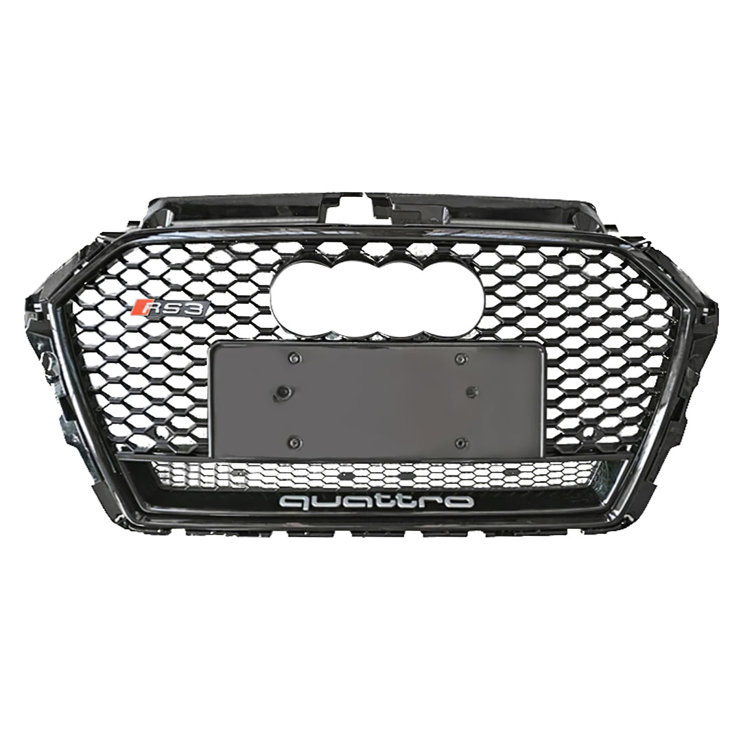 2017-2019 Audi RS3 Honeycomb Grille With Lower Mesh Quattro For Audi A3 S3 8V.5