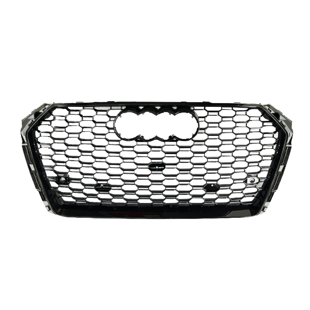 2017-2019 Audi RS4 Honeycomb Front Grille For Audi A4 S4 B9 With Black Emblem