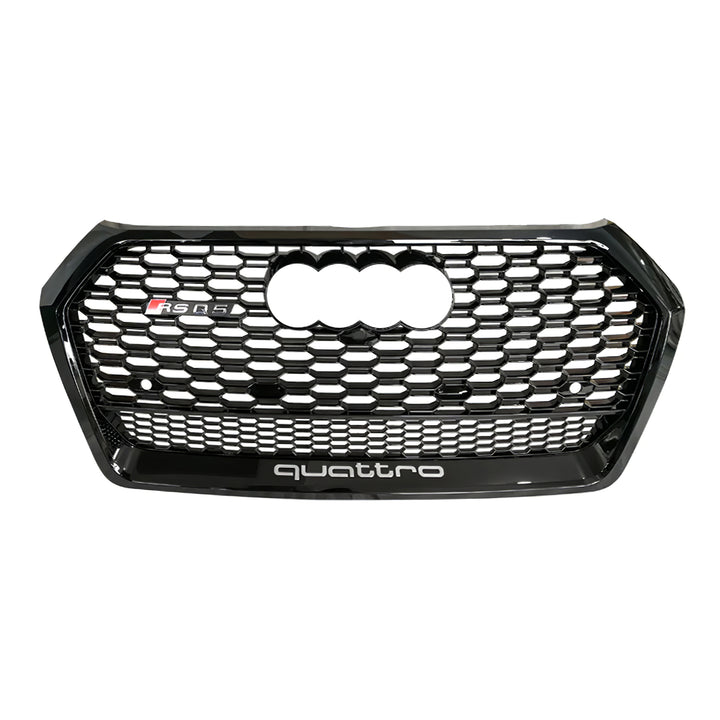 2019-2021 Audi RSQ5 Honeycomb Grille with Lower Mesh Quattto For Audi Q5 SQ5 B9 With Black Emblem
