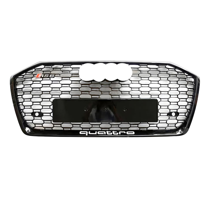 2019-2025 Audi RS6 Honeycomb Grille For Audi A6 S6 C8 C8.5 R Style With Black Emblem