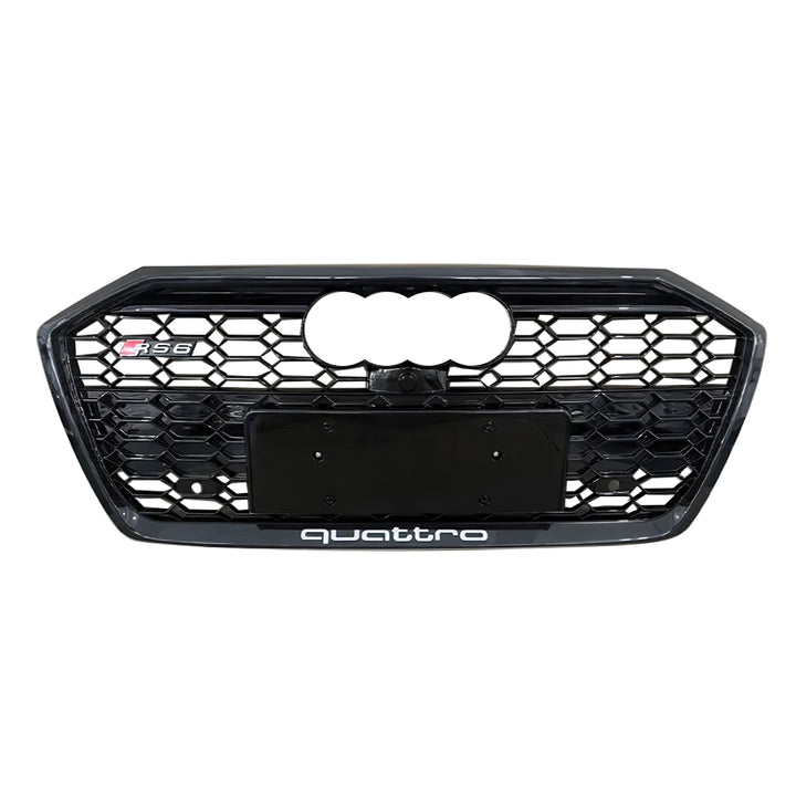 2019-2025 Audi RS6 Honeycomb Grille For Audi A6 S6 C8 C8.5 With Black Emblem