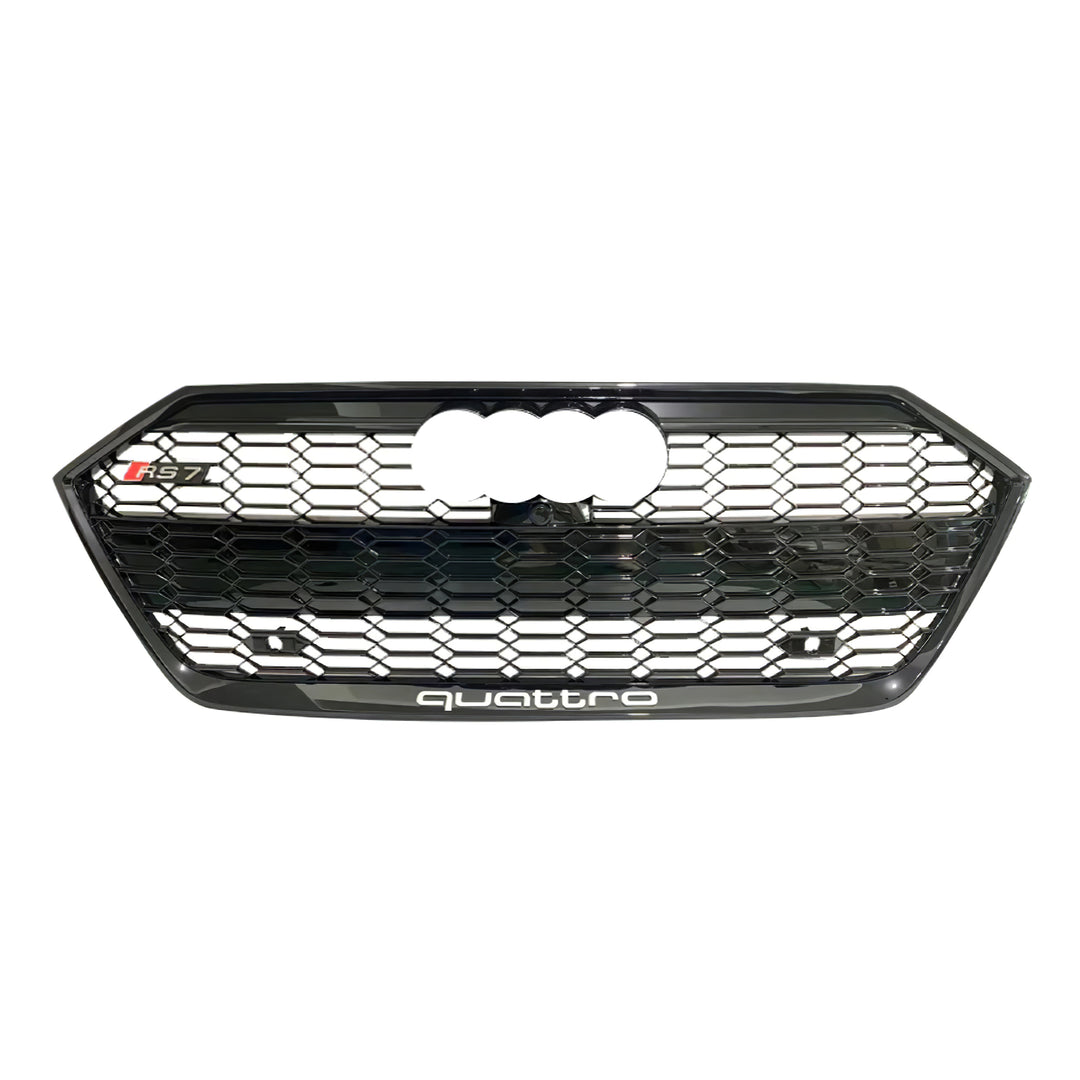 2019-2025 Audi RS7 Honeycomb Grille For Audi A7 S7 C8 R Style With Black Emblem
