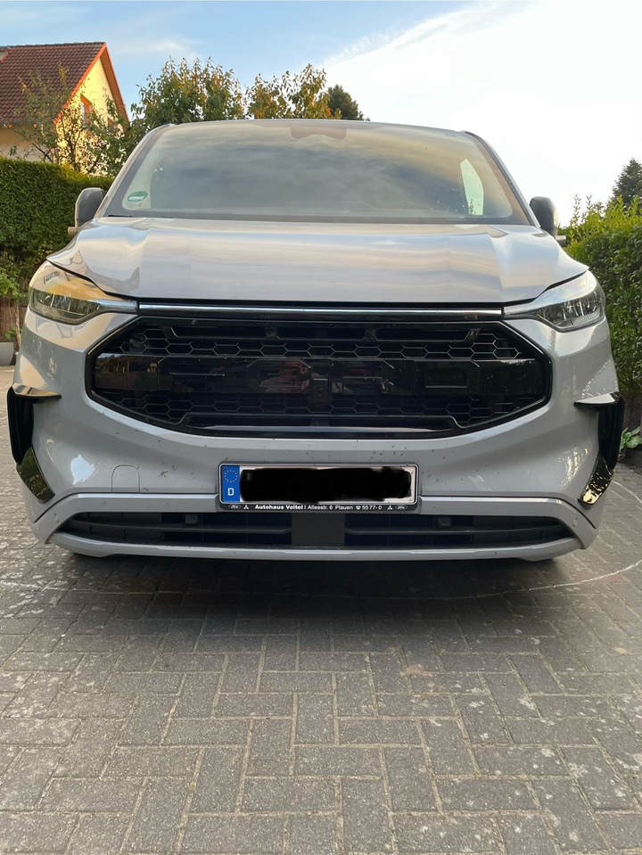 Ford Transit Custom 2024 raptor bundle — grille and canard loops installed