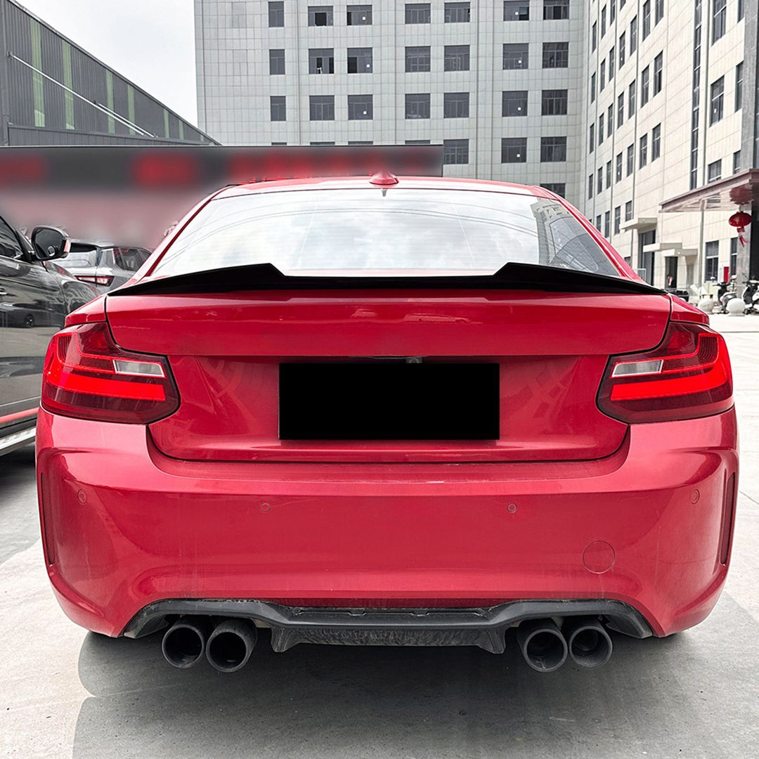 1x Rear Trunk Spoiler Lip Wing For BMW 2 Series F22 F87 2015-2019 18 Gloss Black